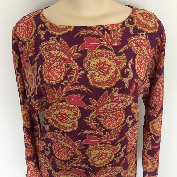Ann Taylor LOFT Paisley Long Sleeve Dress - Picture 4 of 6